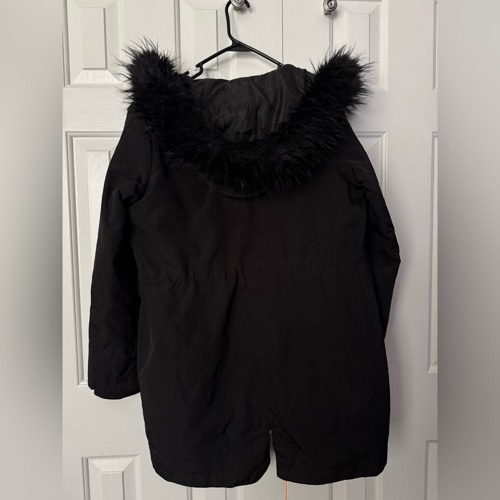 EXPRESS winter jacket coat with faux fur leopard removable vest - Picture 3 of 7